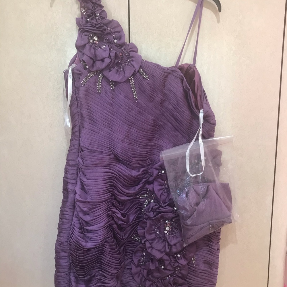 Terani Couture Off Shoulder Dress